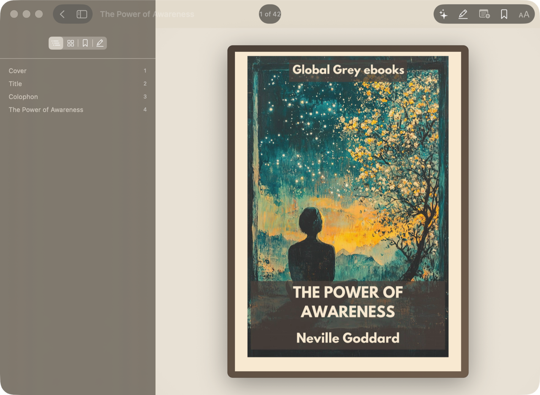 The library grid showing books with covers
